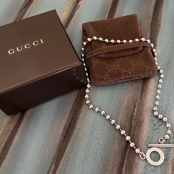Gucci RARE luxury statement necklace 925 Sterling Silver - Picture 2 of 5